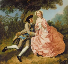 Amoureux dans un paysage, vers 1740